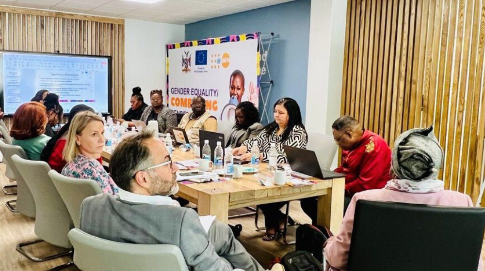 A moment from the inaugural Steering Committee meeting for the Gender Equality and Combating GBV Project, where key discussions on strategies and collaboration took place to combat gender-based violence in Namibia.