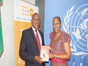 Mr. Ben Nangombe, Executive Director of the Ministry of Health and Ms. Dennia Gayle, UNFPA Representative.