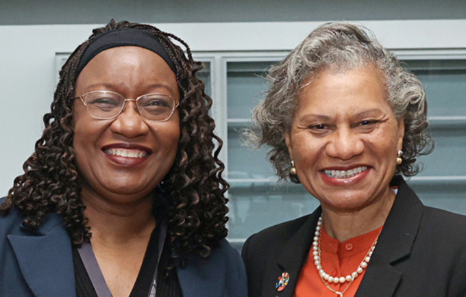 Lydia Zigomo, Regional Director, UNFPA East and Southern Africa and Dr. Julitta Onabanjo, Director of UNFPA Technical Division, 