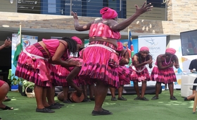 FOR THE YOUTH: Performers at the launch of the National Youth Week.
