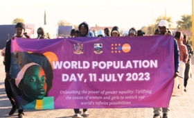 The commemoration of World Population Day at Mariental commenced with a march by the youth from the town centre towards the Mari