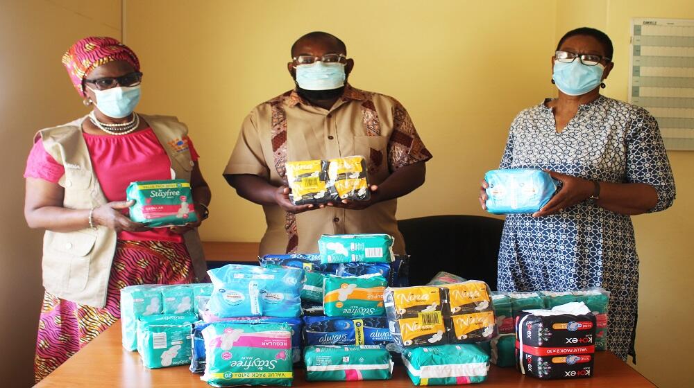 From left, UNFPA Representative, Sheila Roseau, Governor of Kunene Region, Hon. Marius Sheya and UNICEF Representative, Rachel Odede