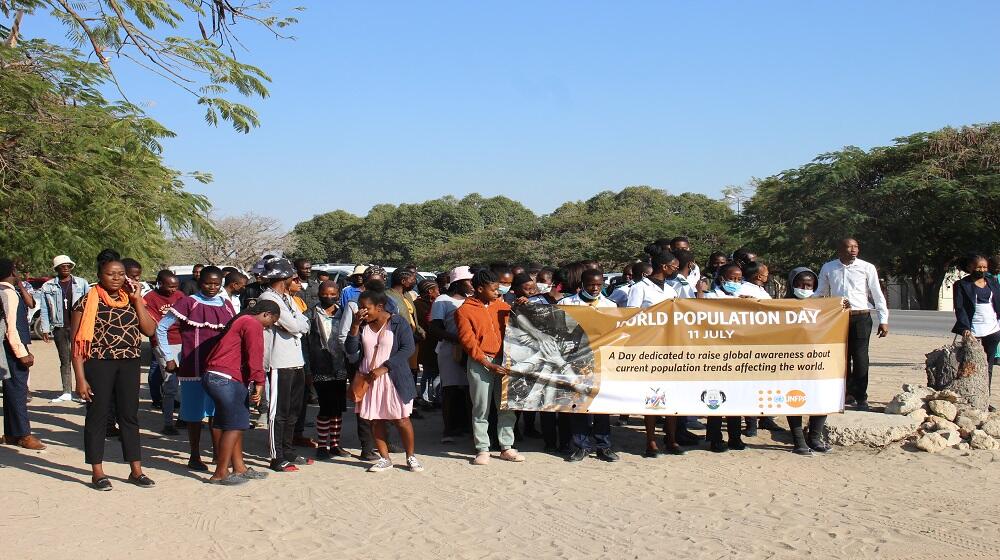 Young people’s march to the venue of the event to raise awareness of WPD.