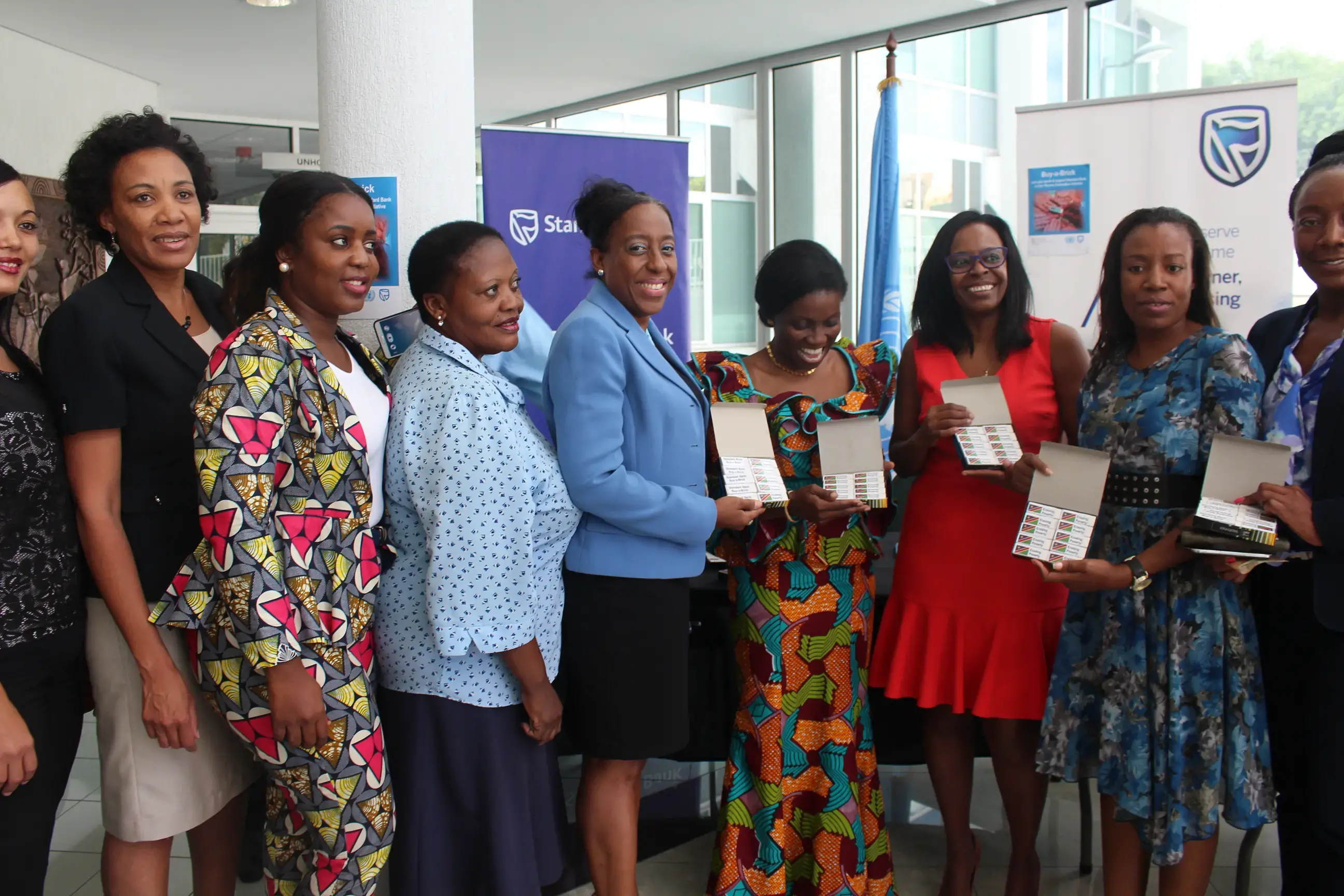 UNFPA Namibia Staff rally behind Standard Bank Namibia’s Poverty Eradication Initiative, the Buy-a-Brick Project