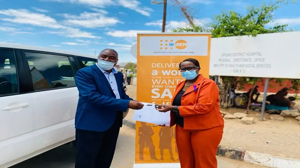 UNFPA Namibia donates vehicle to Government for outreach efforts of HEWs