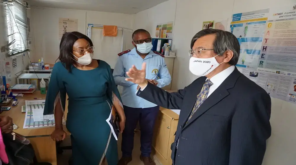 Japanese ambassador to Namibia visits UNFPA supported clinic